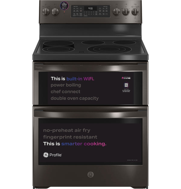 GE Profile™ 30" Smart Free-Standing Electric Double Oven Convection Range with No Preheat Air Fry