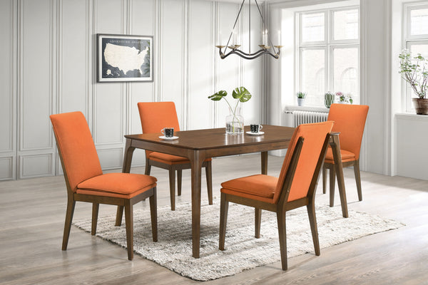 Maggie - Dining Chair With Cushion (Set of 2) - Blue / Walnut