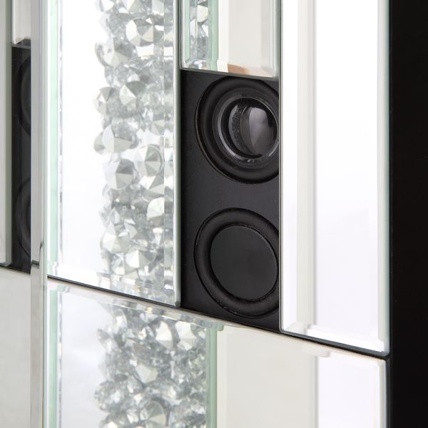 Noralie - Fireplace With Bluetooth - Pearl Silver - 47-"