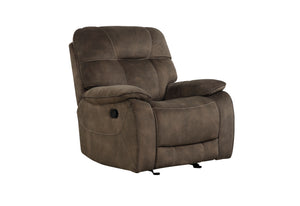 Cooper - Manual Glider Reclining Sofa And 2 Recliners - Shadow Brown
