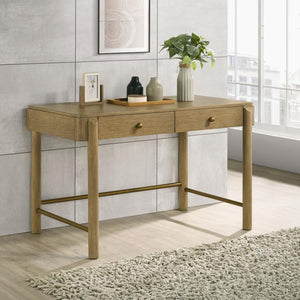  complementing in virtually any setting and showcasing wood grain details. Two drawers create