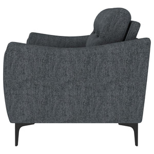 Nolan - Upholstered Sloped Track Arm Sofa - Charcoal