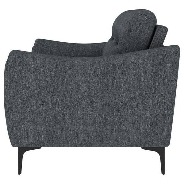 Nolan - Upholstered Sloped Track Arm Sofa - Charcoal