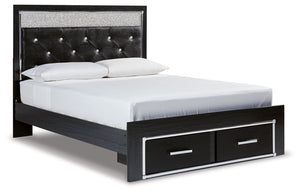 Kaydell - Black - Queen Uph Storage Bed - 7 Pc. - Dresser