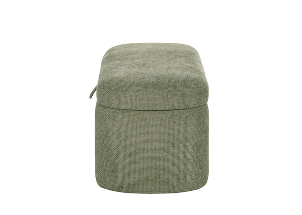 Philipa - Storage Bench - Light Green Tweed