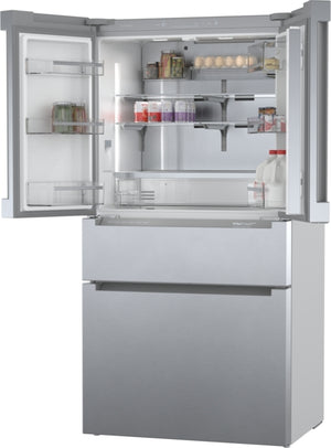 800 Series, French Door Bottom Mount Refrigerator, 36'', Stainless steel (with anti-fingerprint)