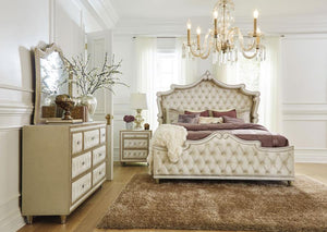 Antonella - Upholstered Dresser Mirror - Camel