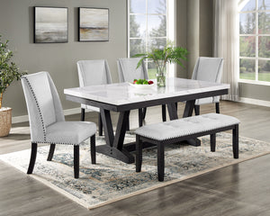 Vance - 5 Piece Dining Room Set - Charcoal / Dove