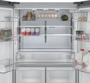 800 Series, French Door Bottom Mount Refrigerator, 36'', Black Stainless Steel