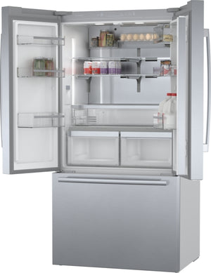 800 Series, French Door Bottom Mount Refrigerator, 36'', Stainless steel (with anti-fingerprint)