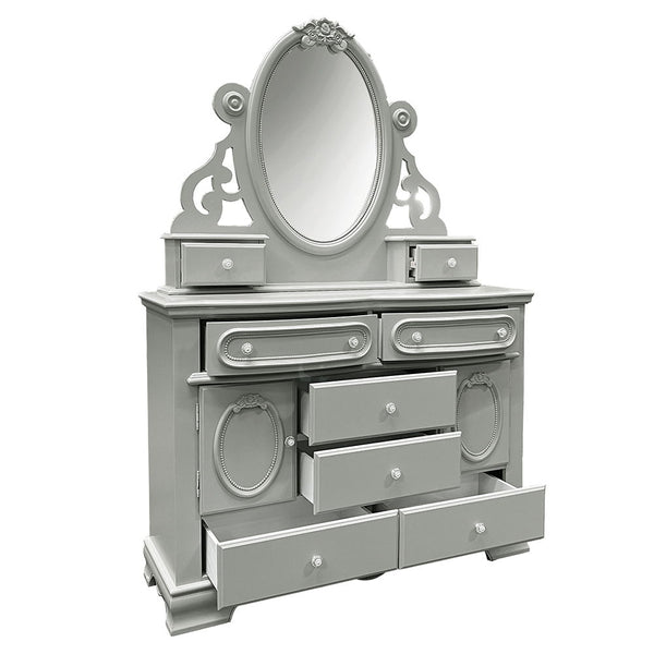 Flora - Mirror With Jewlery - Gray