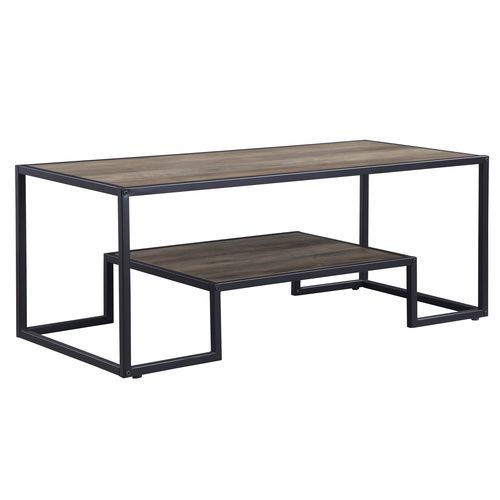 <br/><br/><b>Product Features</b><ul><li>KD</li><li>1 Tier Shelf</li><li>Metal Frame</li><li>Powder Coating</li><li>Case: 1Pc/1Ctn</li><li>Finish: Rustic Oak & Black Finish</li><li>Style: Industrial</li><li>Materials: Composite Wood