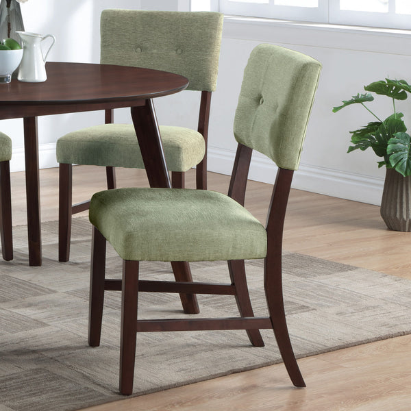 The Tioga Dining Chairs, available in sets of two, bring durable craftsmanship and modern style to your dining space. Each chair is constructed from solid Rubberwood and reinforced with base stretchers, ensuring strong and stable support. With clean lines