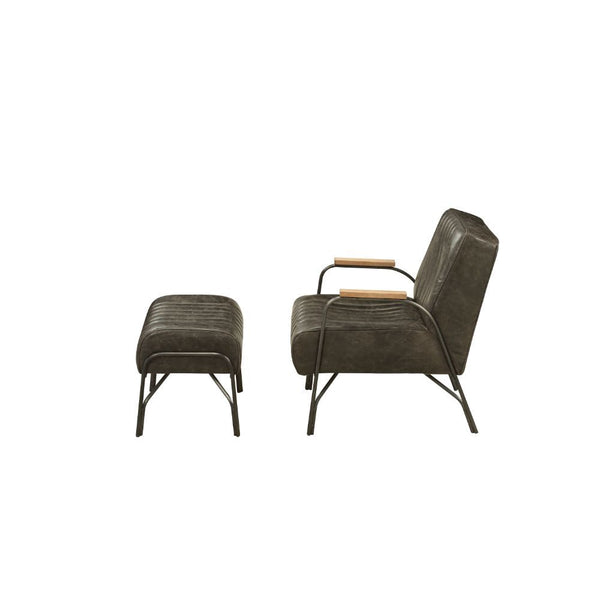 Sarahi - Accent Chair - Distress Espresso Top Grain Leather