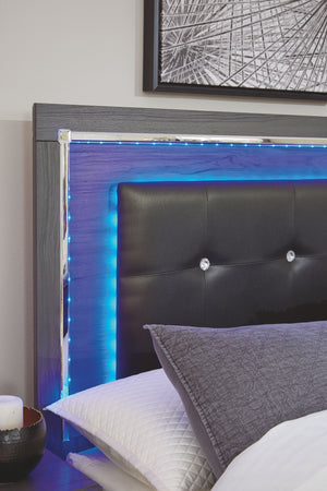 Lodanna - Gray - Queen Platform Bed with 2 Storage Drawers