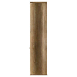 Adina - Tall Display Cabinet - Distressed Light Brown