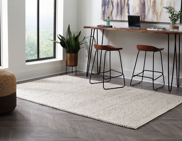  this area rug is like a precious piece of art for your floor. The handwoven linear design works equally well in formal places and casually cool spaces.<br/><br/><b>Product Features</b><ul><li>Made of wool and polyester</li><l