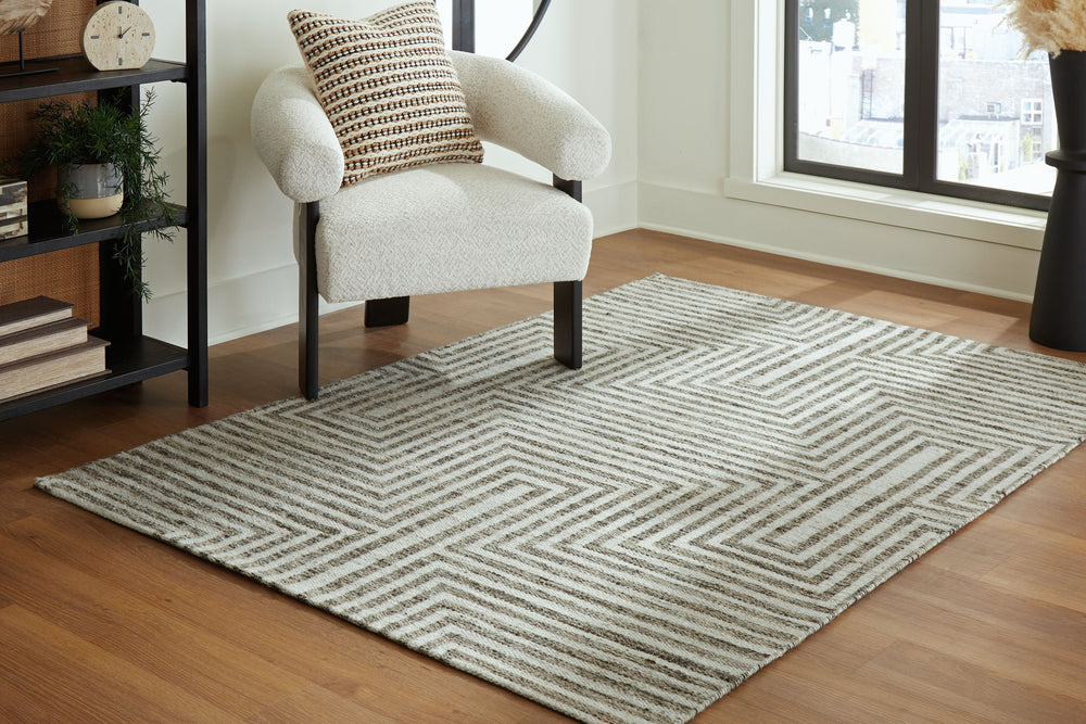 The dynamic geometric pattern of this area rug infuses a cool boho vibe underfoot. With its chic modern appeal, this piece takes a stand at the forefront of contemporary trends. It-'s a welcome addition anywhere and everywhere.<br/><br/><b>Product Feature