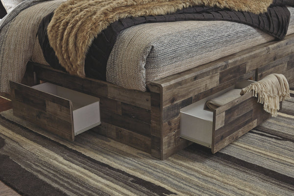 Derekson - Multi Gray - Queen Panel Bed with 6 Storage Drawers