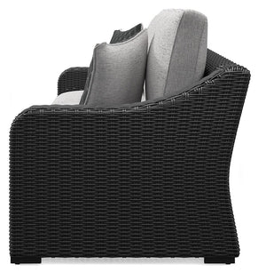 Beachcroft - Black / Light Gray - Sofa With Cushion