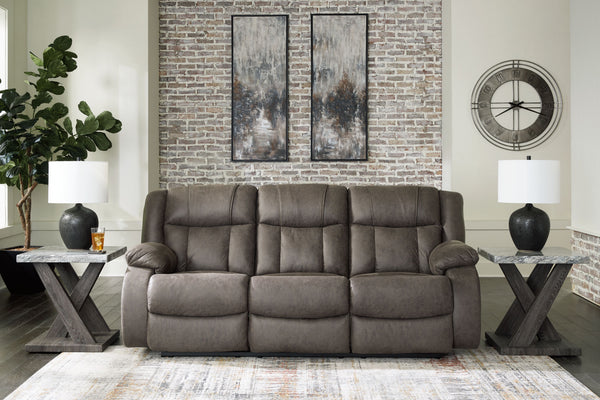First Base - Gunmetal - 2 Pc. - Reclining Sofa