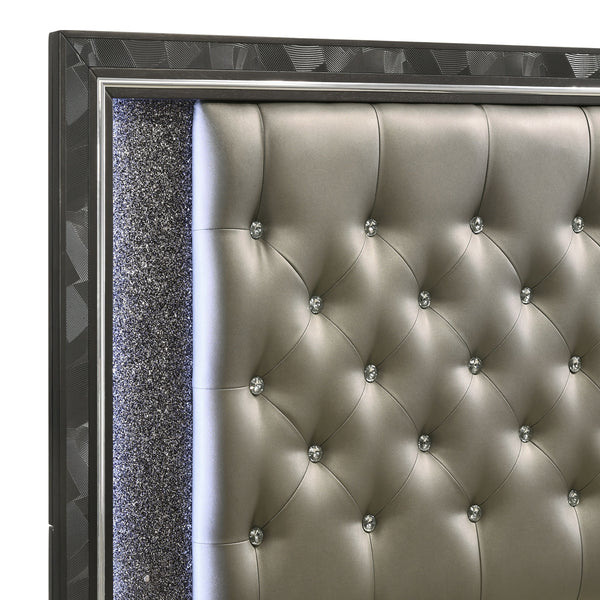 Radiance - Black - 6/6 King Bed - Dark Gray