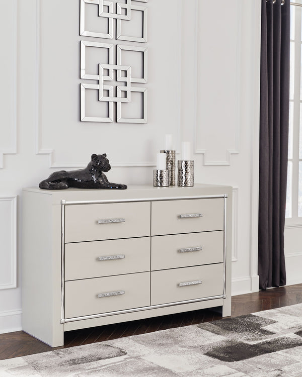 bold luxury. This dresser dazzles with its attention to detail. Your love of glamorous style is reflected in its all-over faux gator pattern in a metallic finish