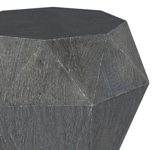 Jacinto - Octagonal Solid Mango Wood Side Table - Gray