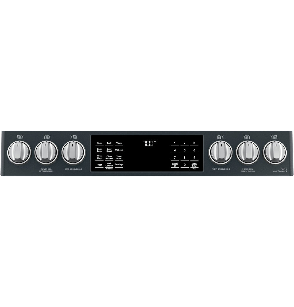 Café™ 30" Smart Slide-In, Front-Control, Gas Range with Convection Oven