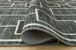 Elderland - Black / Gray - Washable Medium Rug