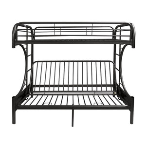 Eclipse - Twin Over Full Over Futon Bunk Bed - Black