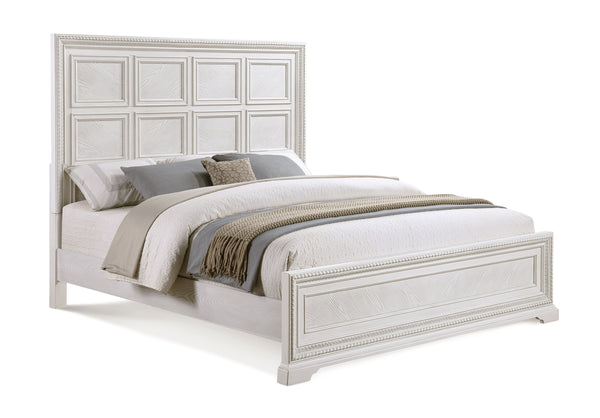 Alexandria - King Panel Bed - White
