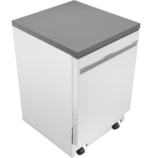 GE® ENERGY STAR® 24" Stainless Steel Interior Portable Dishwasher with Sanitize Cycle