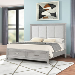 Fiona - 6/6 Eastern King Bed - Mist Gray