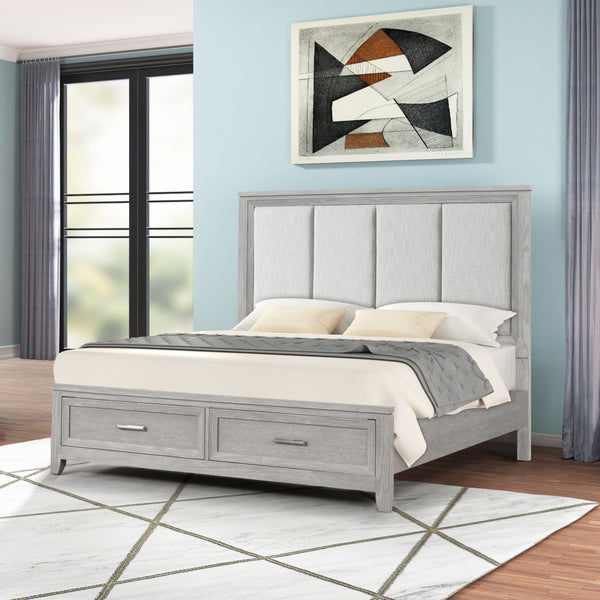 Fiona - 6/6 Eastern King Bed - Mist Gray
