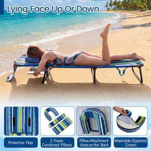 4-position adjustable backrest allows you to sit up  recline  and lay down<br>Safe locking device for firm backrest fixation<br>Powder-coated metal frame with U-shaped legs for extra sturdiness<br>Made of 500D Oxford fabric  wear-resistant and breathable<