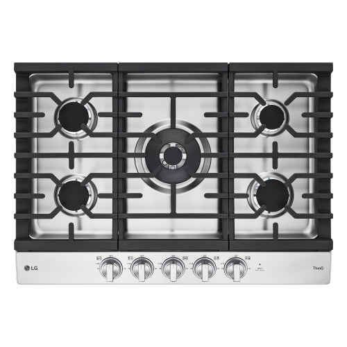 30” Smart Gas Cooktop with UltraHeat™ 22K BTU Dual Burner and LED Knobs