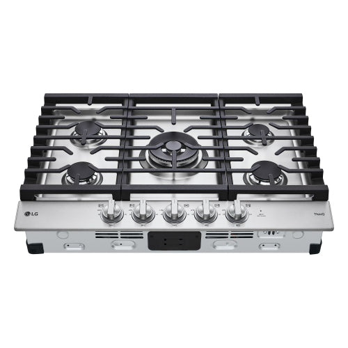 30” Smart Gas Cooktop with UltraHeat™ 22K BTU Dual Burner and LED Knobs