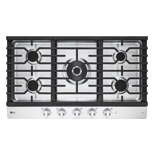 36" Smart Gas Cooktop with UltraHeat™ 22K BTU Dual Burner and LED Knobs