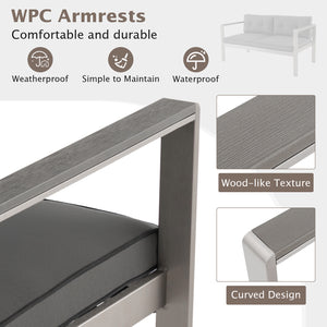 Wide sitting area allows you to sit at ease<br>Soft seat and back cushions bring more comfort<br>Hook and loop fastener connect the cushions as a whole<br>Zipper design for easy maintenance of the cushion covers<br>Aluminum frame is sturdy yet lightweight
