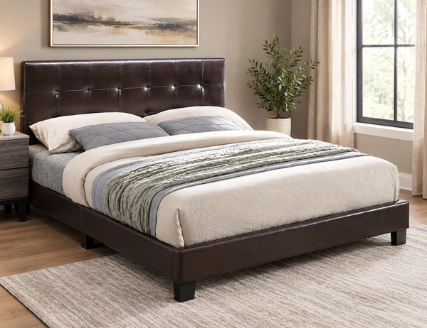Juego de dormitorio de 4 piezas Tranquility con cama, cómoda, espejo y mesita de noche