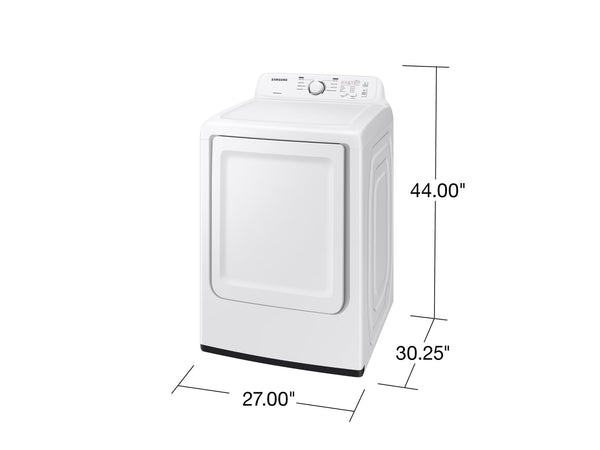 7.2 cu. ft. Gas Dryer with Sensor Dry and 8 Drying Cycles in White