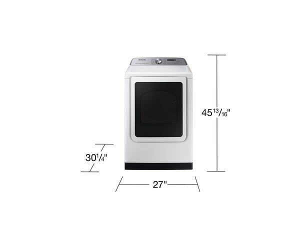 7.4 cu. ft. Smart Gas Dryer with Pet Care Dry and Steam Sanitize+ in White