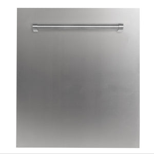 ZLINE 24" Dishwasher Panel in White Matte with Traditional Handle (DP-WM-24)