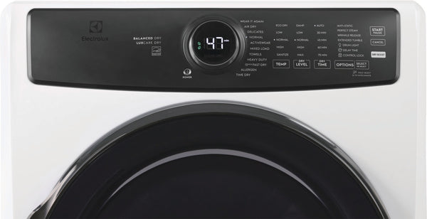 Front Load Perfect Steam™ Electric Dryer with Balanced Dry™ and Instant Refresh – 8.0 Cu. Ft.