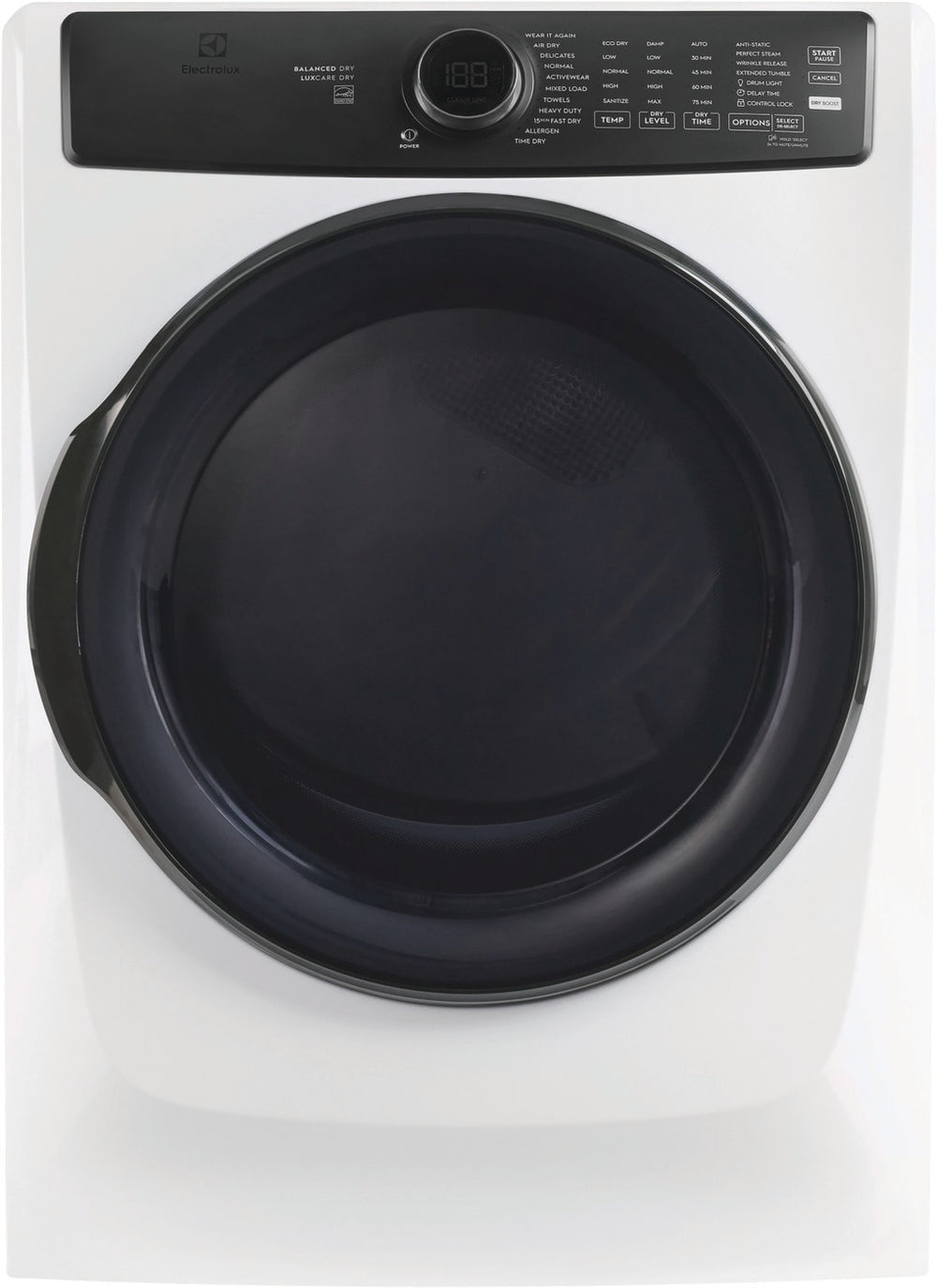 Front Load Perfect Steam™ Electric Dryer with Balanced Dry™ and Instant Refresh – 8.0 Cu. Ft.
