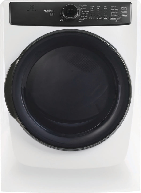 Front Load Perfect Steam™ Electric Dryer with Balanced Dry™ and Instant Refresh – 8.0 Cu. Ft.