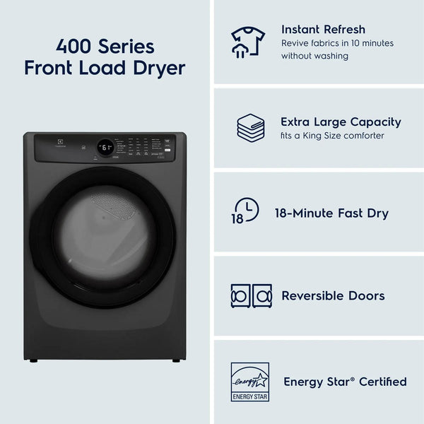 Front Load Perfect Steam™ Electric Dryer with Instant Refresh – 8.0 Cu. Ft.