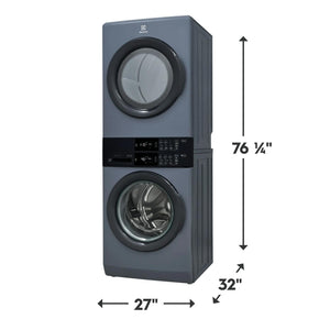 Laundry Tower Single Unit Front Load 4.4 Cu. Ft. Washer & 8 Cu. Ft. Electric Dryer