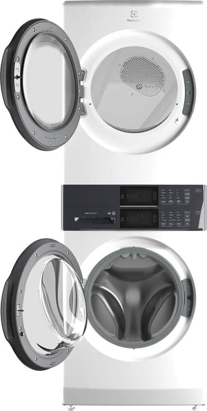 Laundry Tower Single Unit Front Load 4.4 Cu. Ft. Washer & 8 Cu. Ft. Electric Dryer